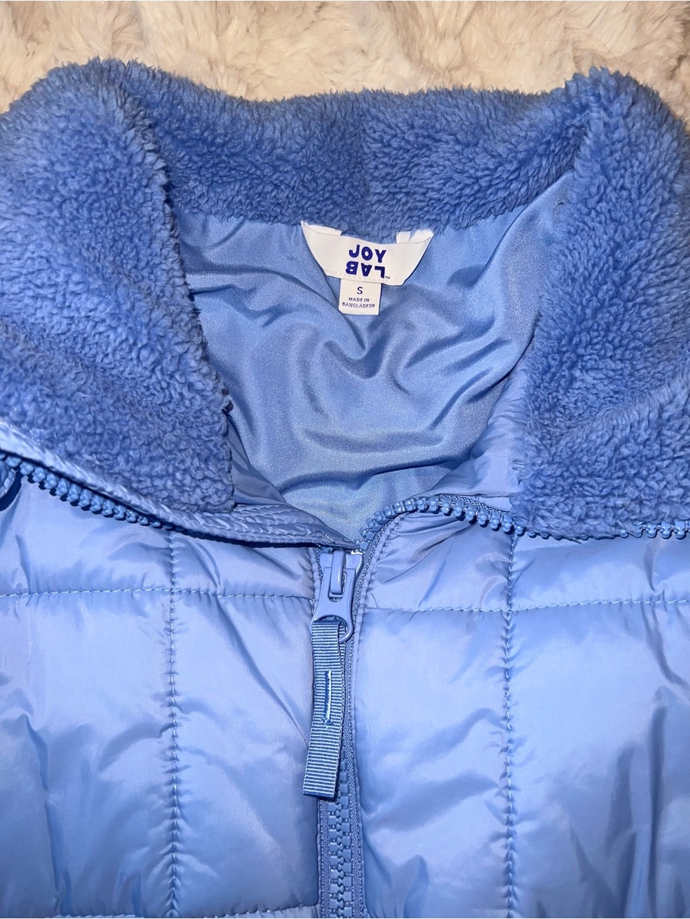 JoyLab Blue Quilted & Sherpa Vest - Picture 2 of 3